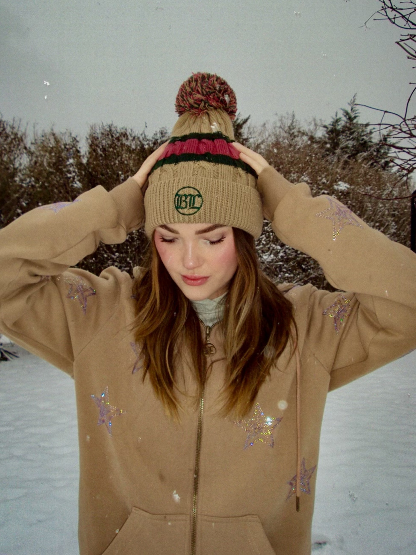 Latte Pom Beanie