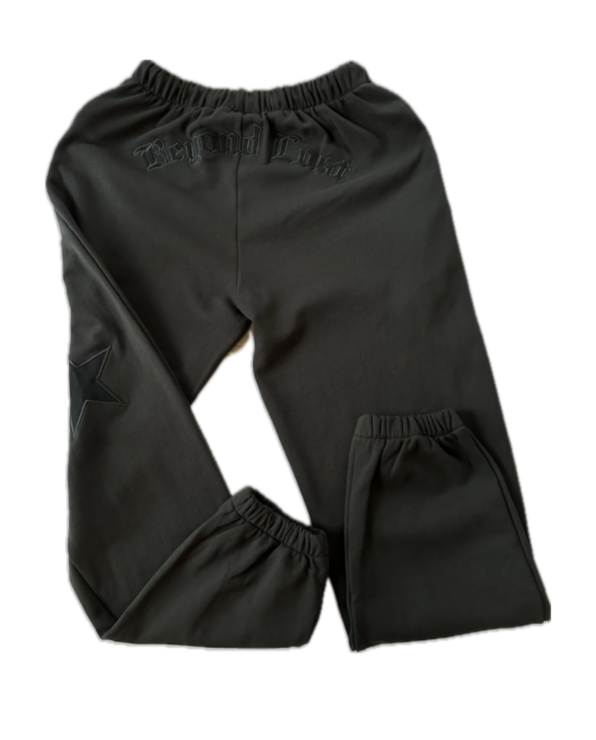 Smoke Gray on Gray Star Sweatpants. Lightweight Oversized. Limited Edition!