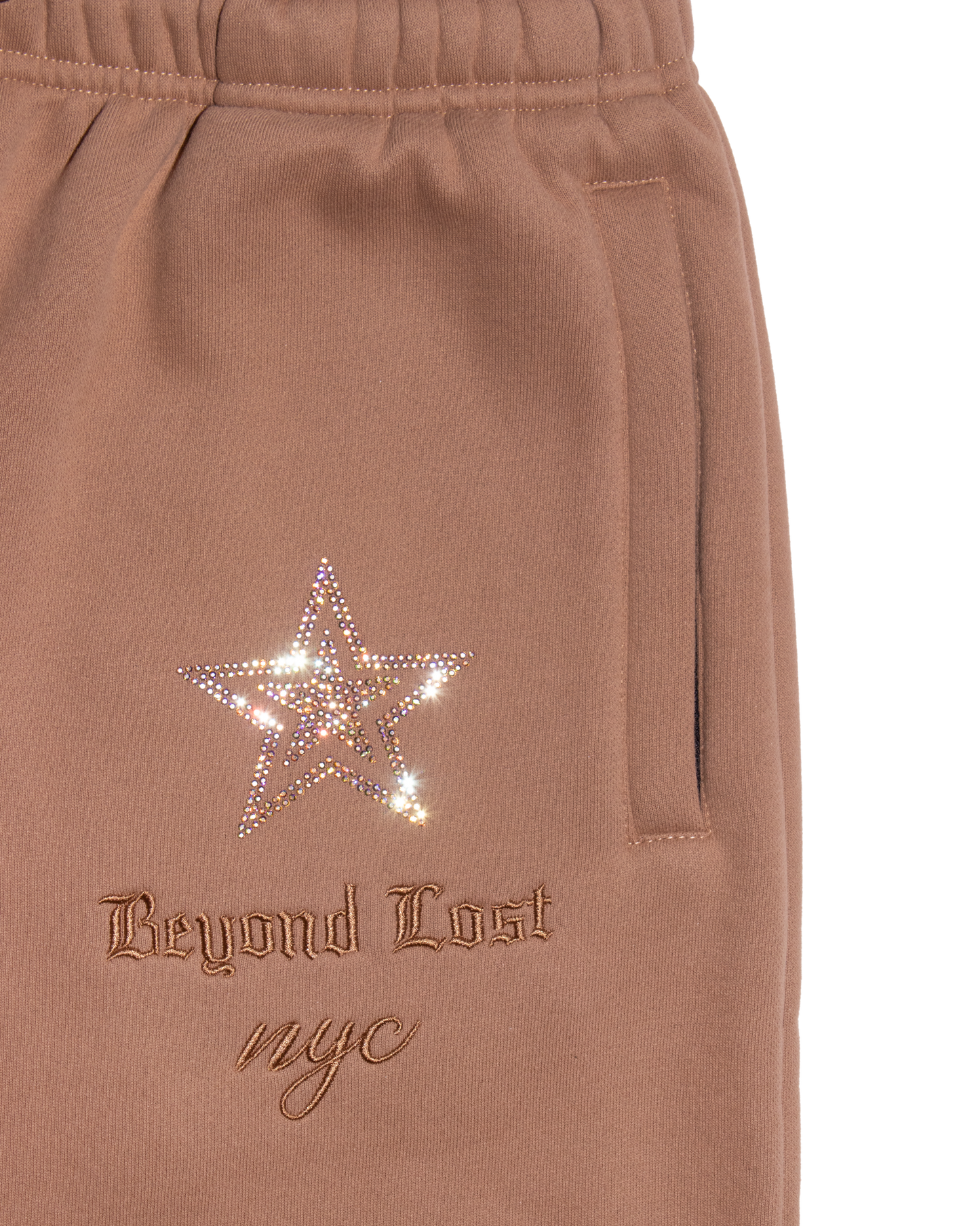 Latte Stars Sweatpants: Iridescent Rhinestones
