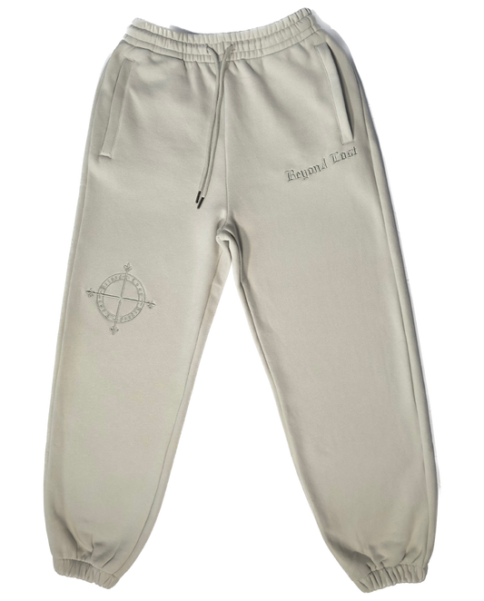 MoonShadow Mint Sweatpants: Embroidery, 3 Zip Pockets- Oversized/Unisex