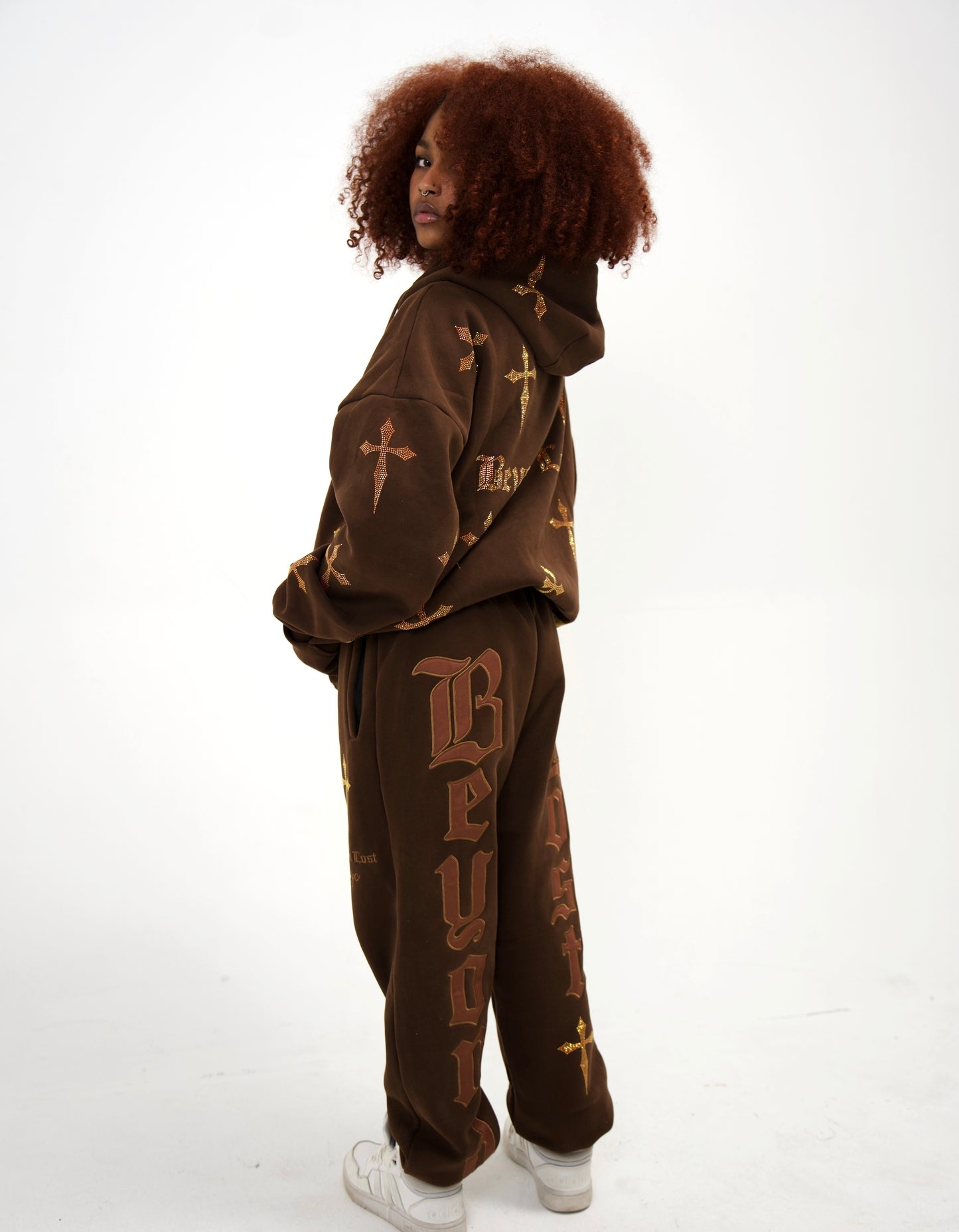 Forest Brown: Crystal Dagger Sweatpants