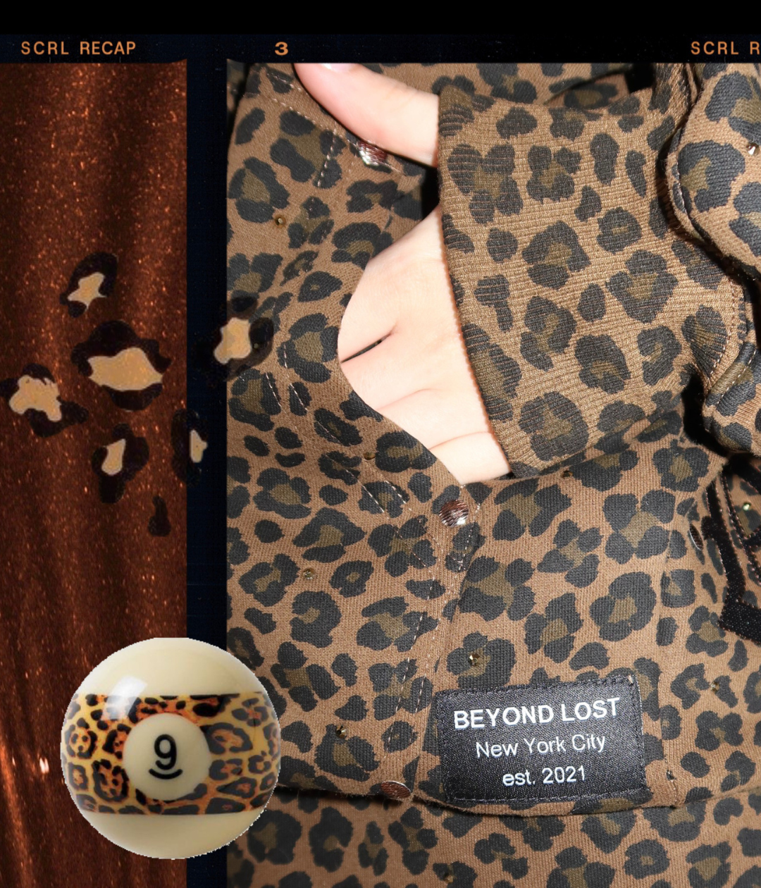 NEW! Copper Cheetah Rhinestone Hoodie w/ Fur Trim