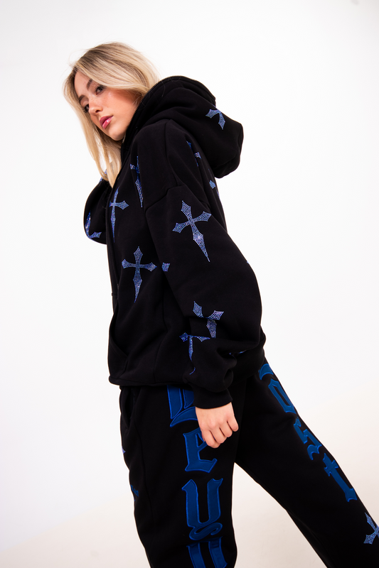 Black and Blue: Crystal Dagger Sweatpants