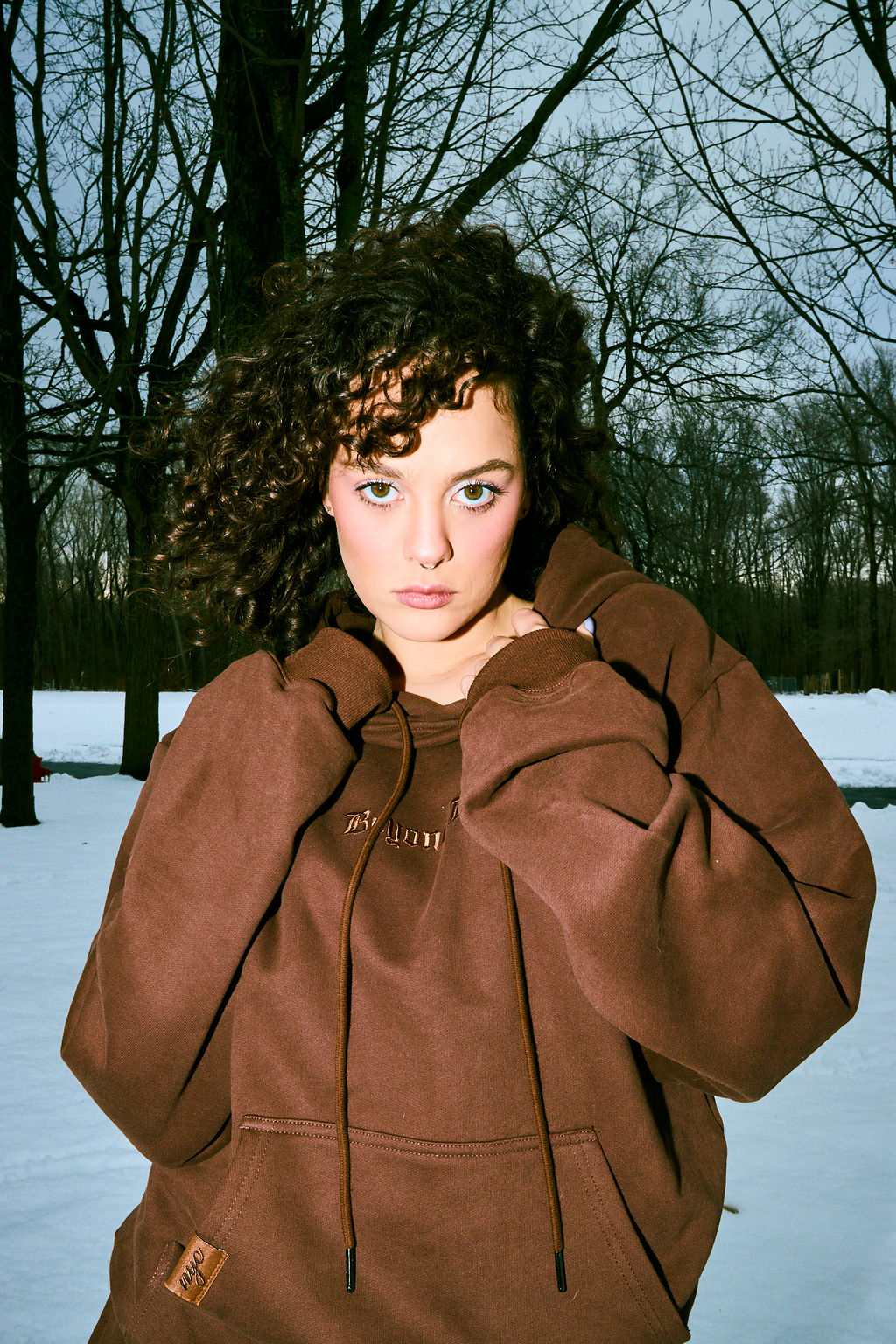 Mocha NYC Embroidered Hoodie