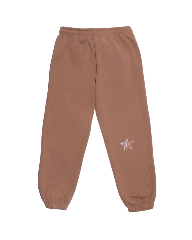 Latte Stars Sweatpants: Iridescent Rhinestones