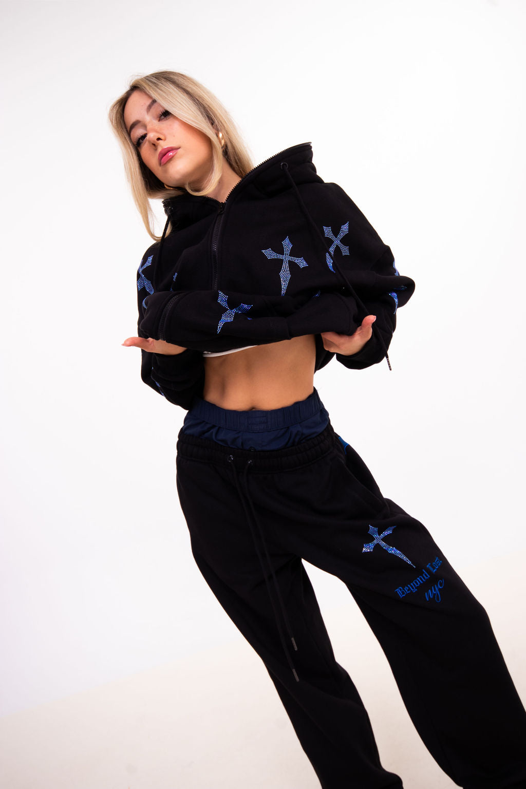 Black and Blue: Crystal Dagger Sweatpants