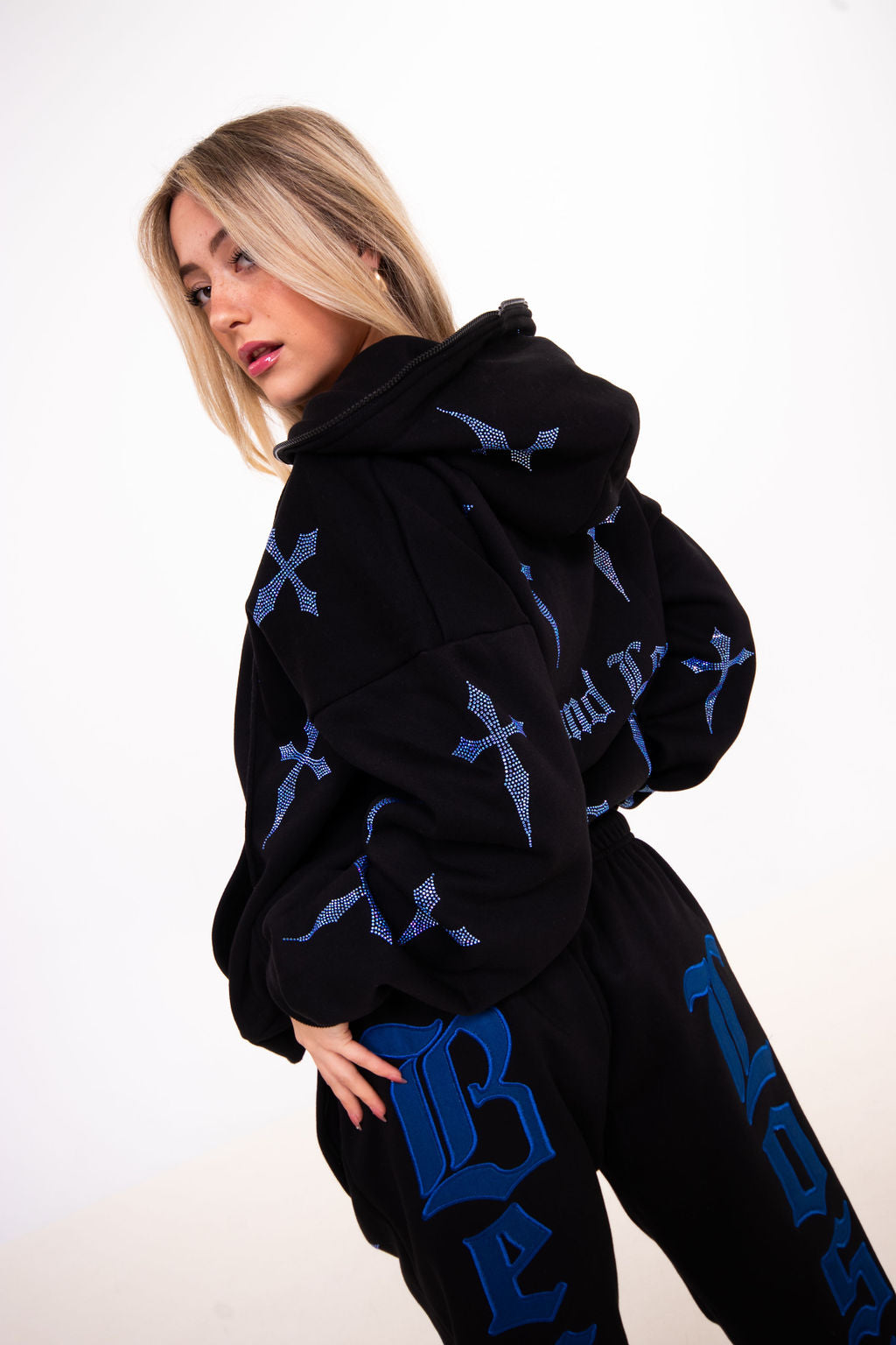 Black and Blue: Crystal Dagger Sweatpants