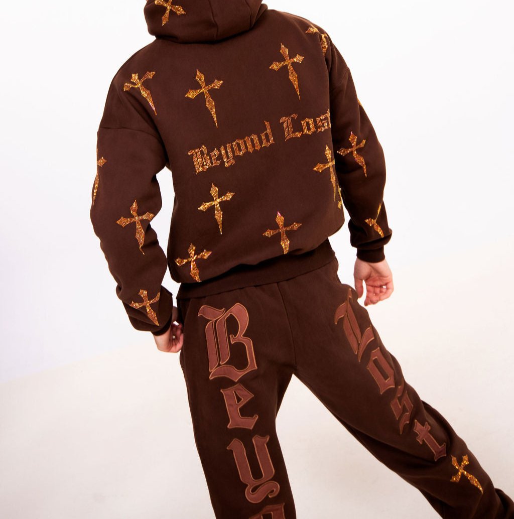 Forest Brown: Crystal Dagger Sweatpants