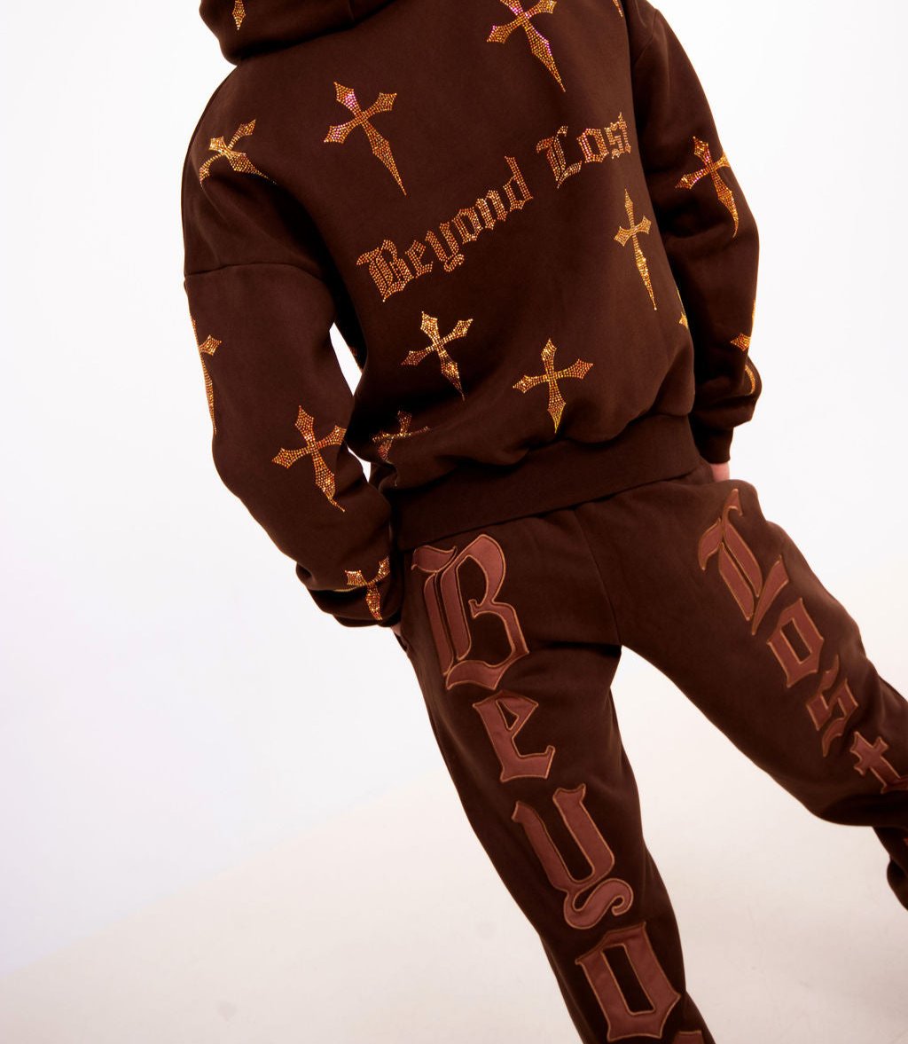 Forest Brown: Crystal Dagger Sweatpants