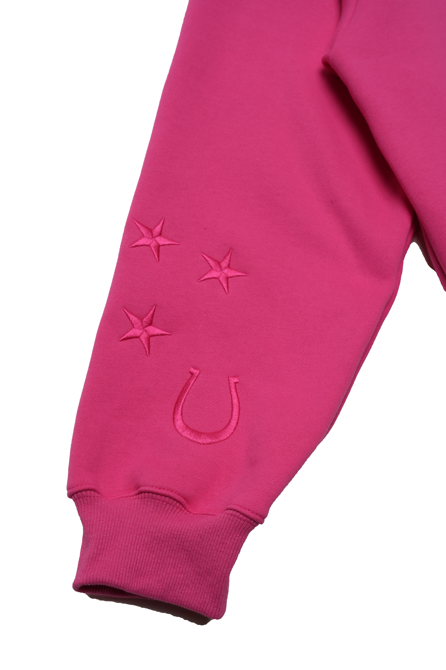 Lucky Collection: Pink Pullover Hoodie Crystal Iridescent Rhinestones