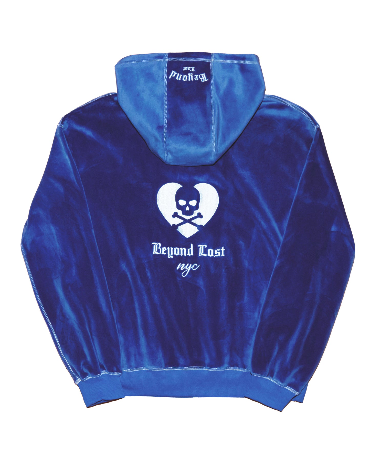 Luxury Velvet Blue Hoodie: Special Edition
