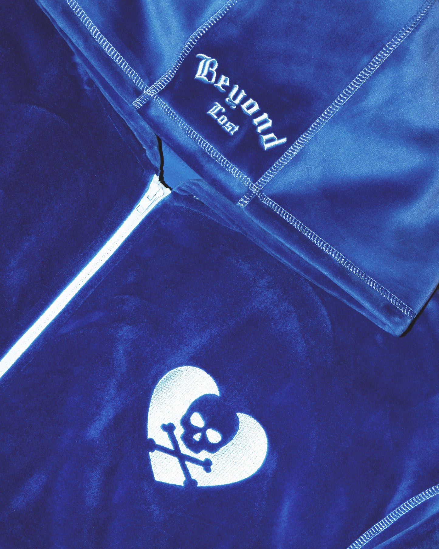 Luxury Velvet Blue Hoodie: Special Edition