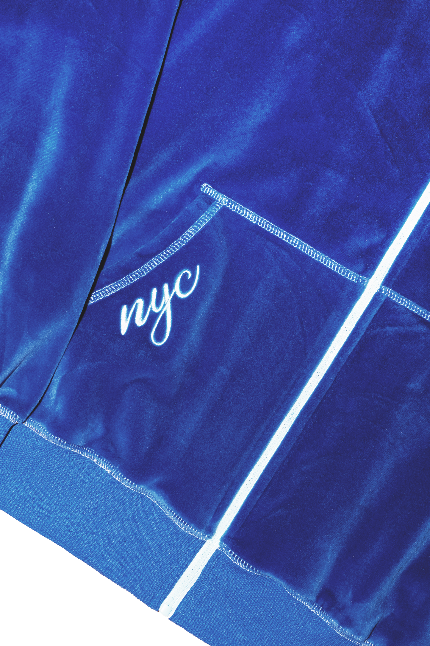 Luxury Velvet Blue Hoodie: Special Edition