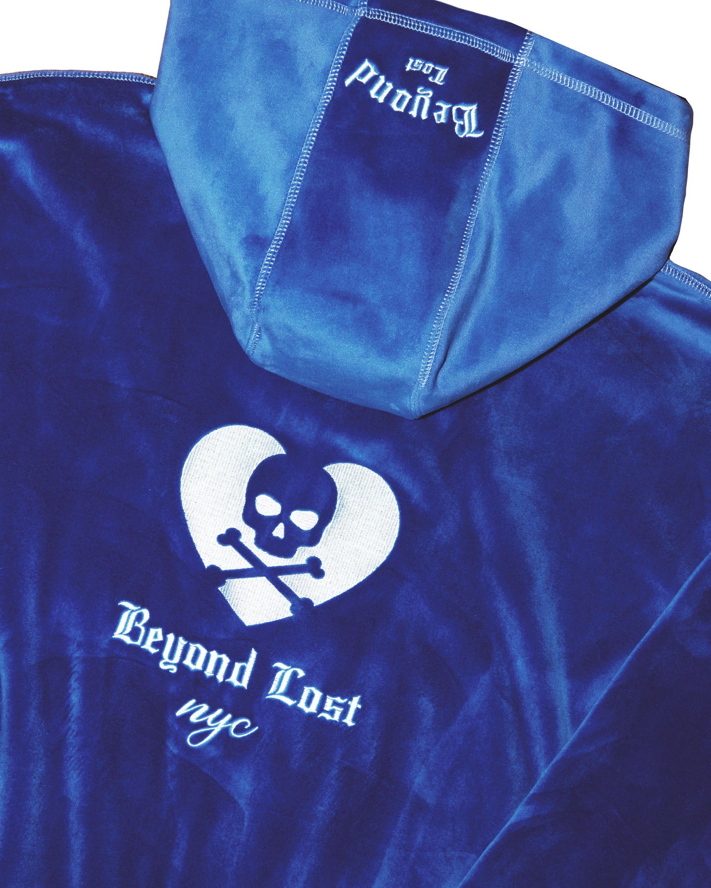Luxury Velvet Blue Hoodie: Special Edition
