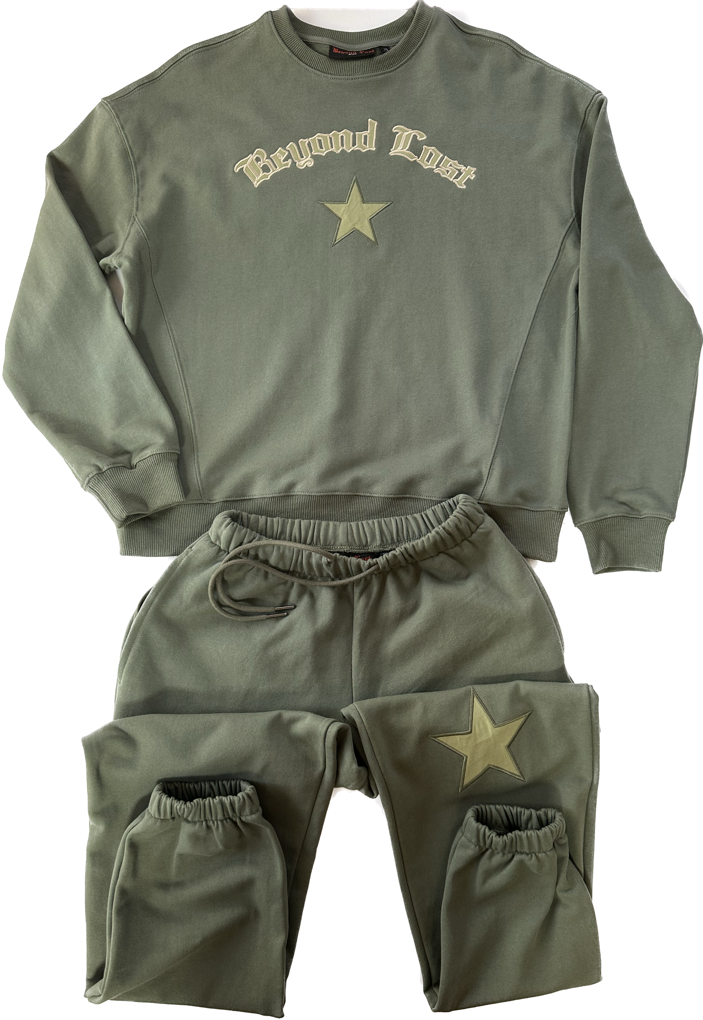Sage Green Star Sweatpants. Oversized. Limited Edition!