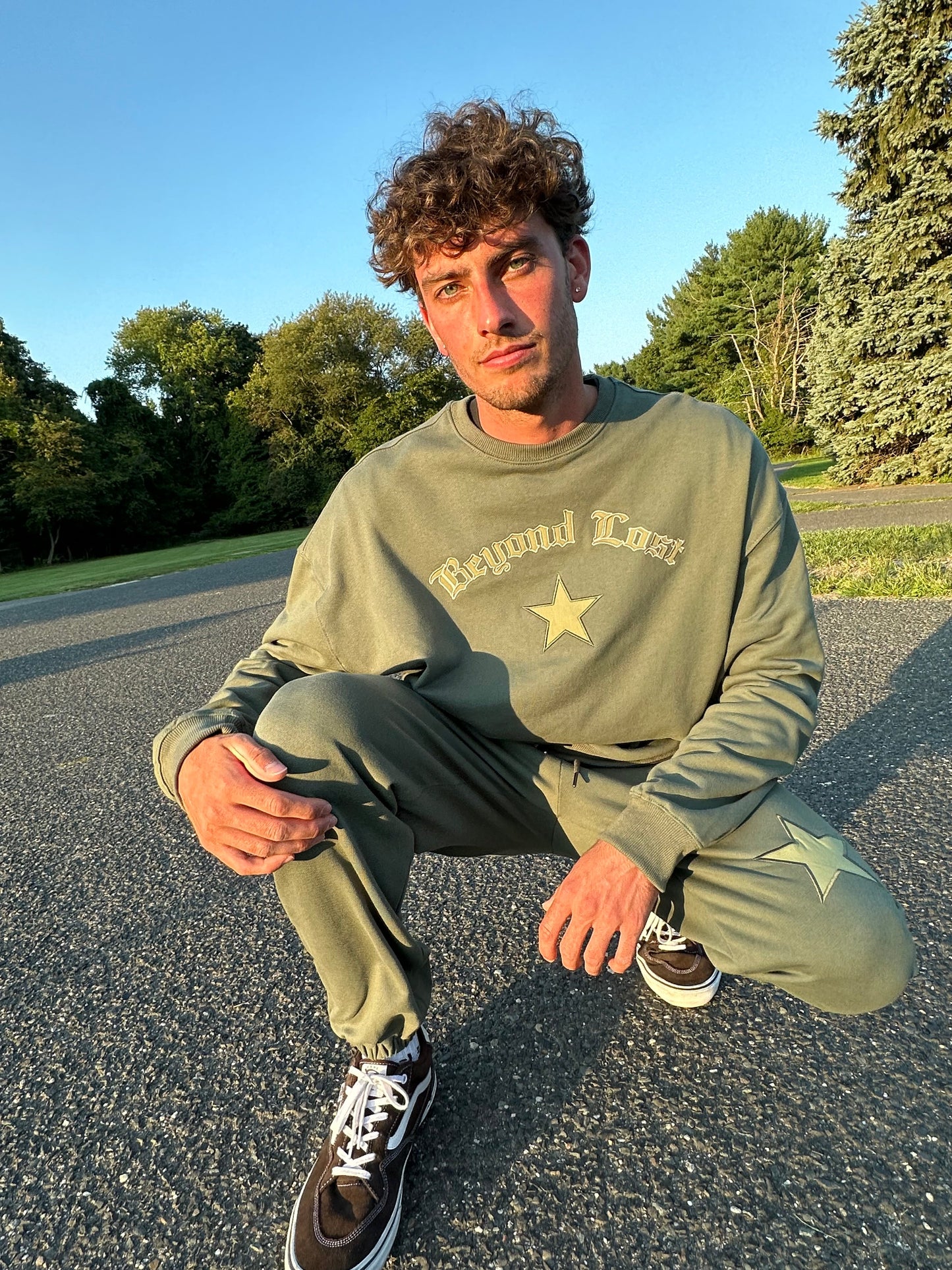Sage Green Star Sweatpants. Oversized. Limited Edition!