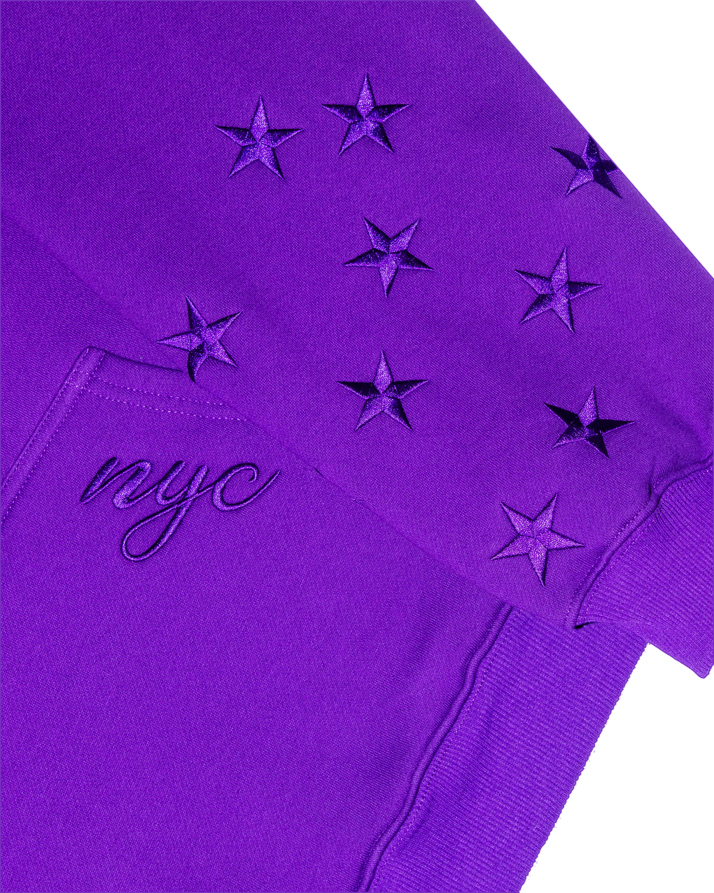 Imperial Purple: Royal Triad Oversized Pullover Hoodie