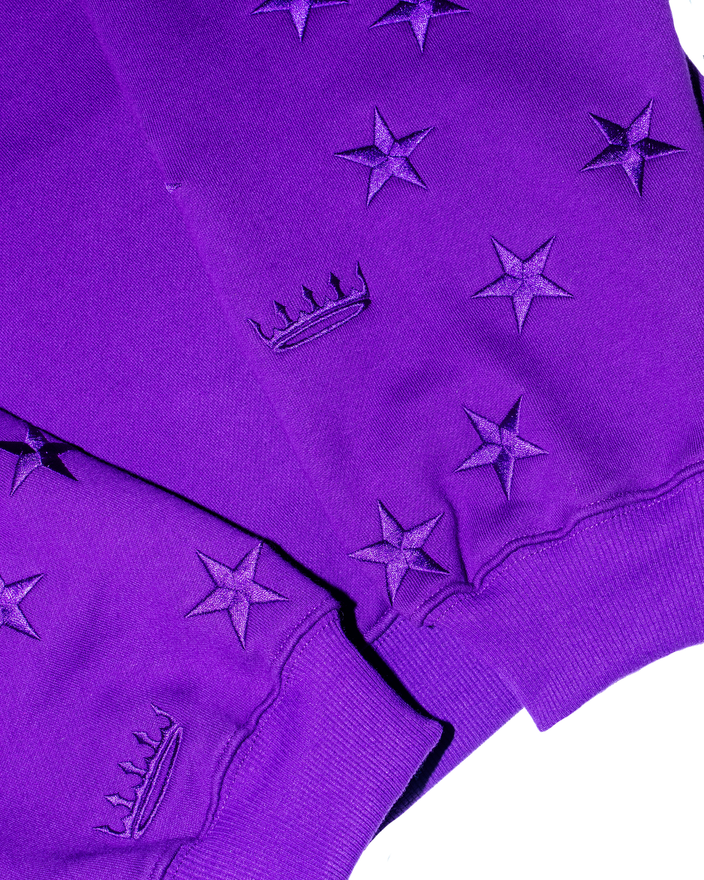 Imperial Purple: Royal Triad Oversized Pullover Hoodie