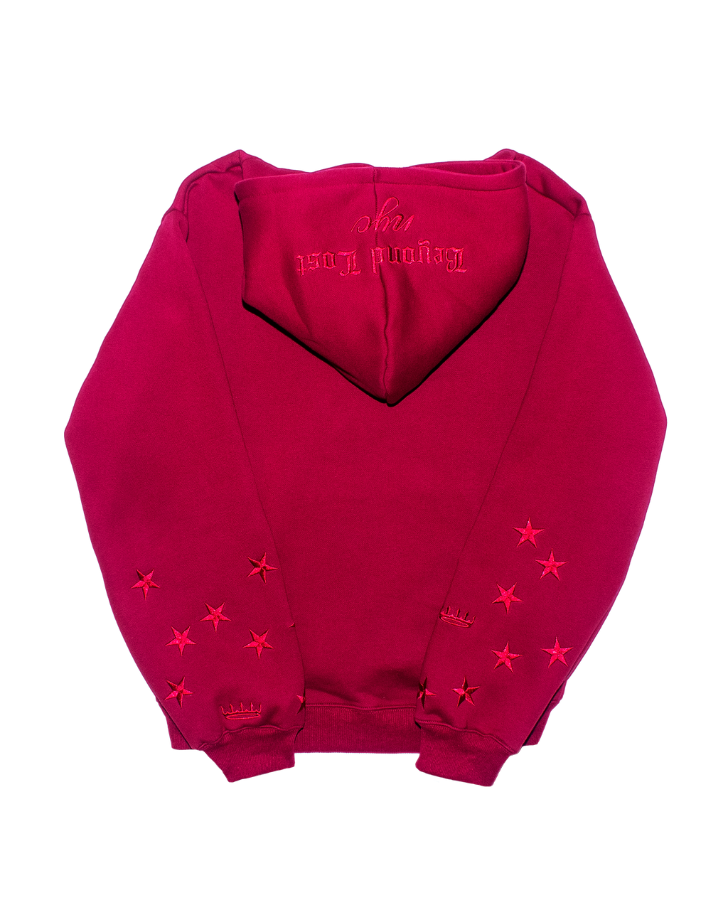 Regal Red: Royal Triad Oversized Pullover Hoodie
