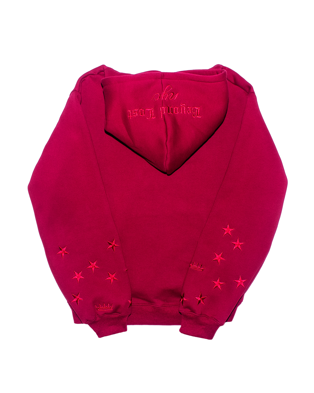 Royal Triad Collection: Regal Red Oversized Pullover Hoodie