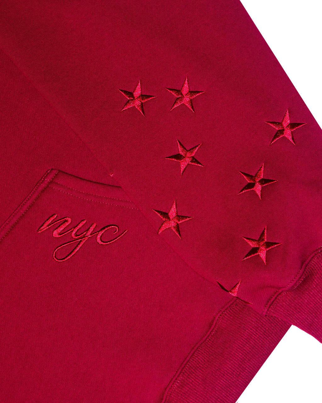 Regal Red: Royal Triad Oversized Pullover Hoodie