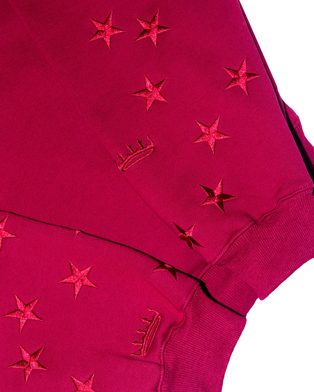 Regal Red: Royal Triad Oversized Pullover Hoodie