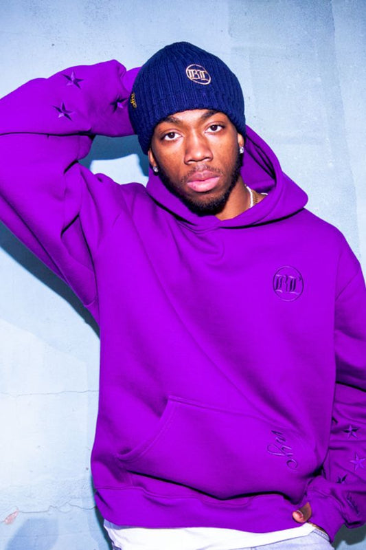 Royal Triad Collection: Imperial Purple Oversized Pullover Hoodie