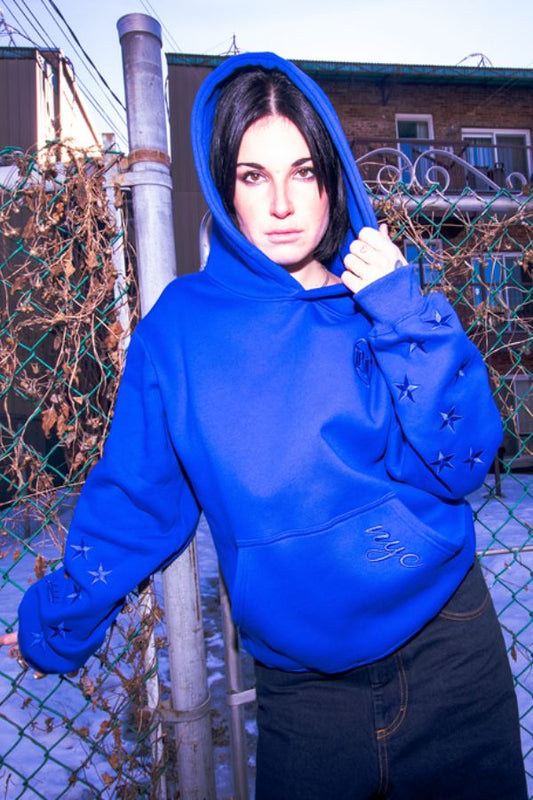 Royal Blue: Royal Triad Oversized Pullover Hoodie