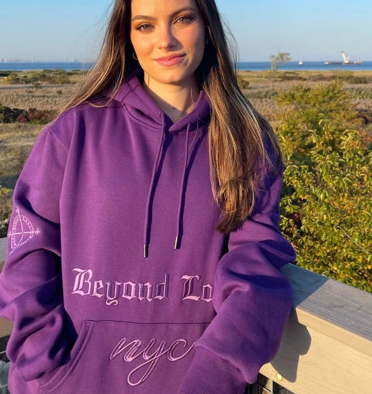 Ultra Violet Oversized Pullover Hoodie: Violet Metallic Embroidery – Beyond  Lost NYC