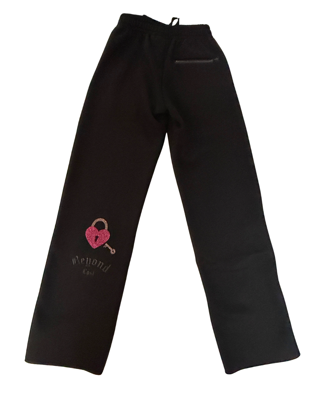 Rhinestone Heart Lock + Key Pants
