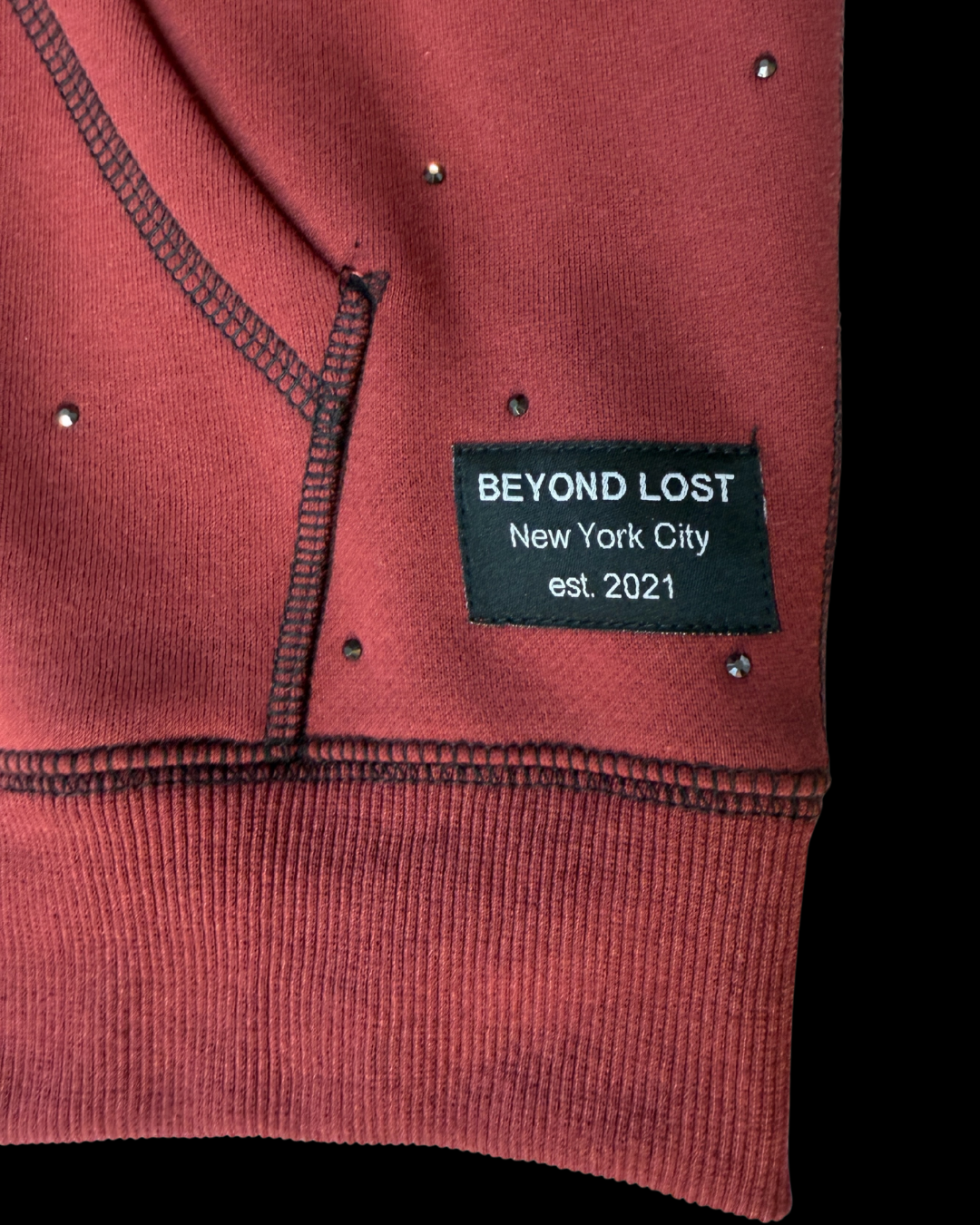 NEW! Cherry Cola Rhinestone Hoodie w/ Fur Trim