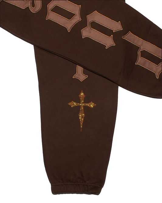 Forest Brown: Crystal Dagger Sweatpants