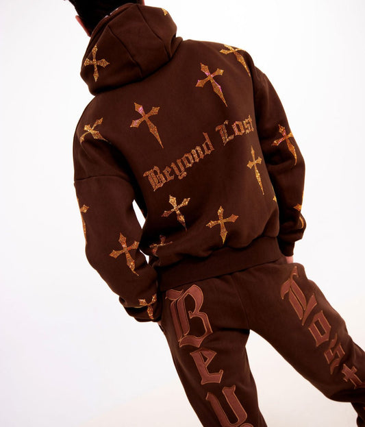 Forest Brown: Crystal Dagger Hoodie