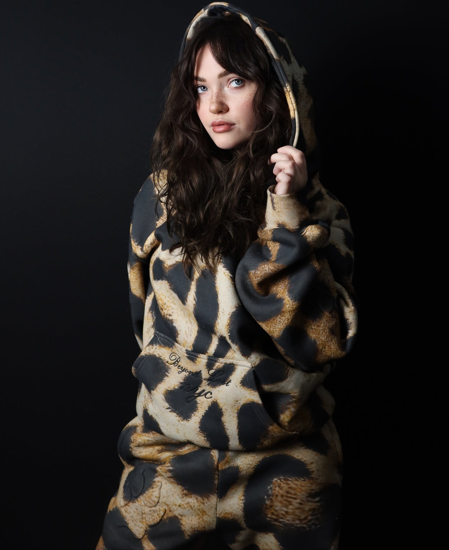 NEW! Embossed Urban Leopard Print Hoodie