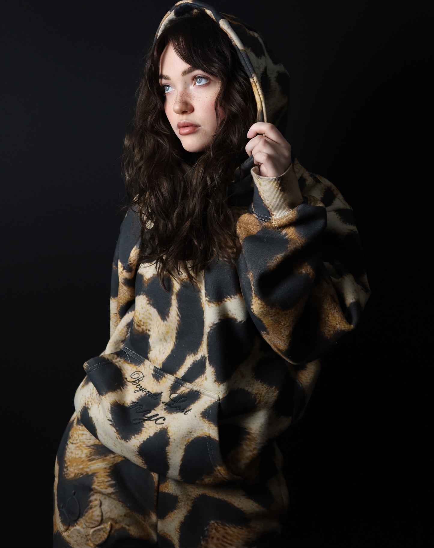 NEW! Embossed Urban Leopard Print Hoodie