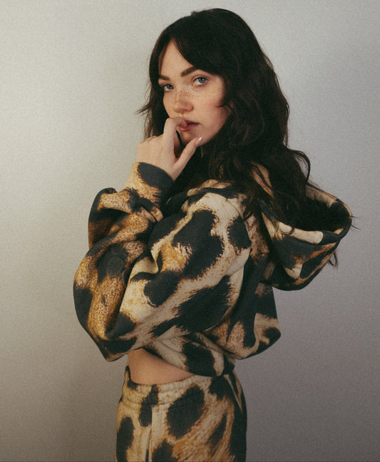 NEW! Embossed Urban Leopard Print Hoodie