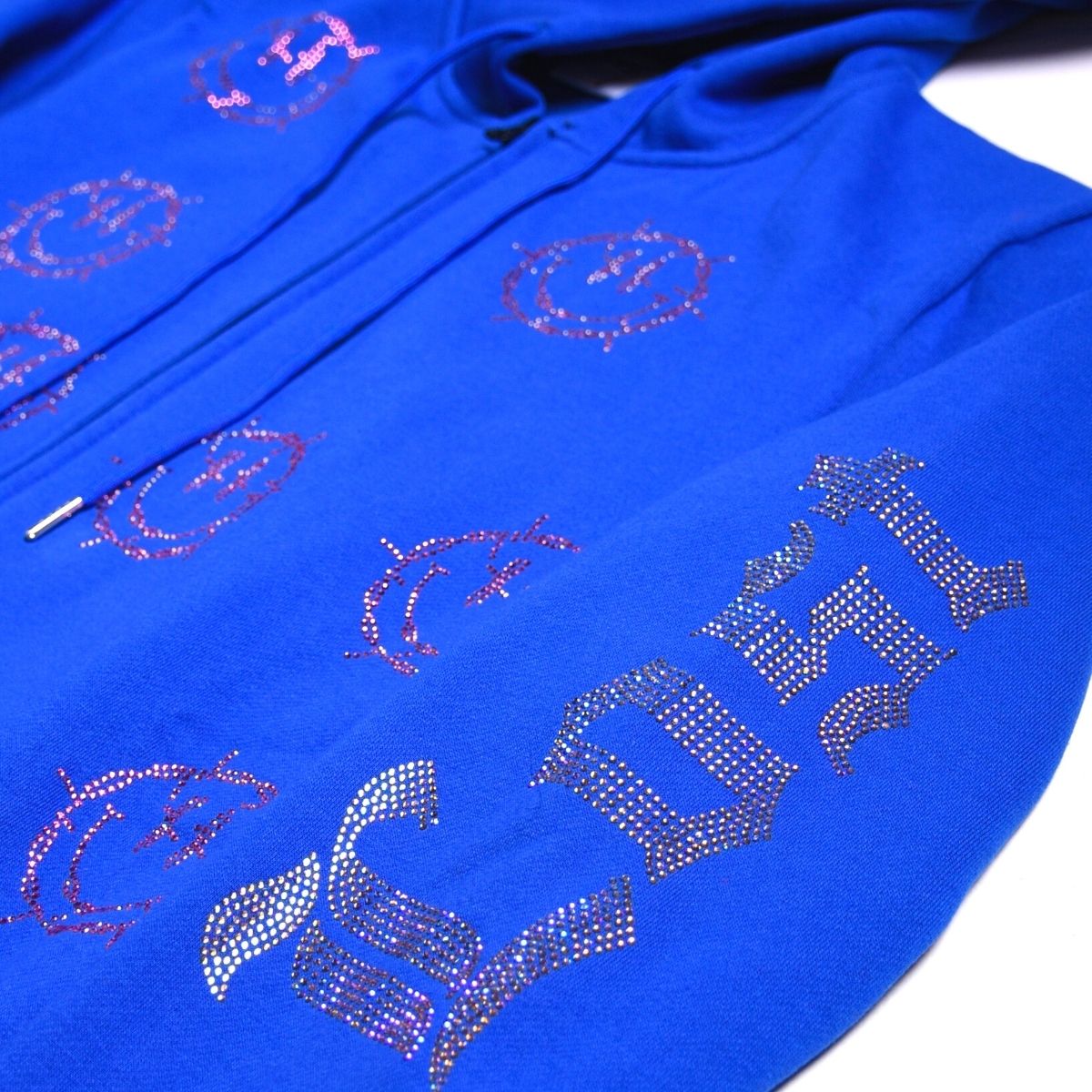 Smiley rhinestone hoodie Clearance